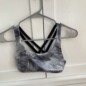 Gray pattern Ivivva by Lululemon sports bra